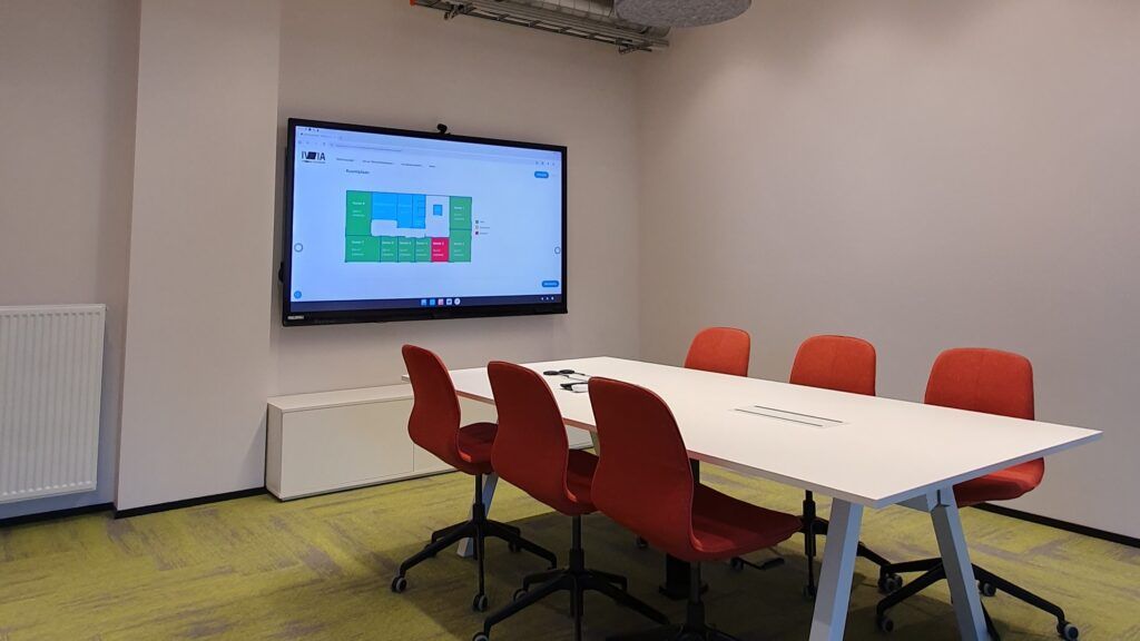 Meeting room with presentation equipment on the first floor